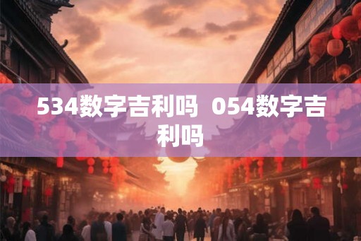 534数字吉利吗  054数字吉利吗