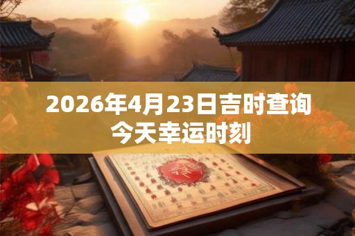 2026年4月23日吉时查询 今天幸运时刻
