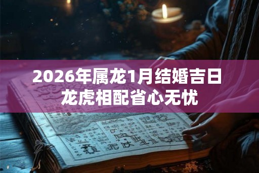 2026年属龙1月结婚吉日 龙虎相配省心无忧