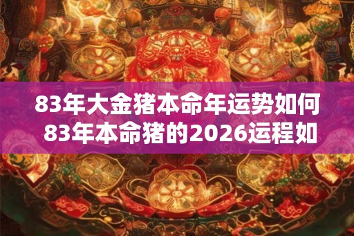 83年大金猪本命年运势如何 83年本命猪的2026运程如何