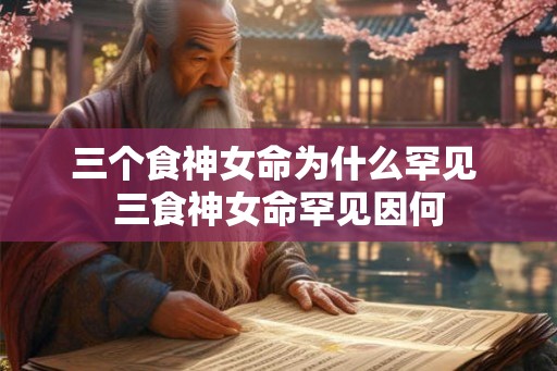 三个食神女命为什么罕见 三食神女命罕见因何