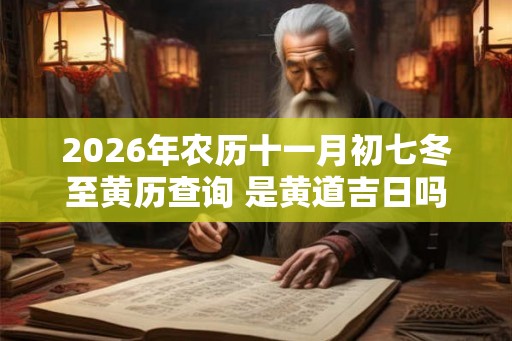 2026年农历十一月初七冬至黄历查询 是黄道吉日吗