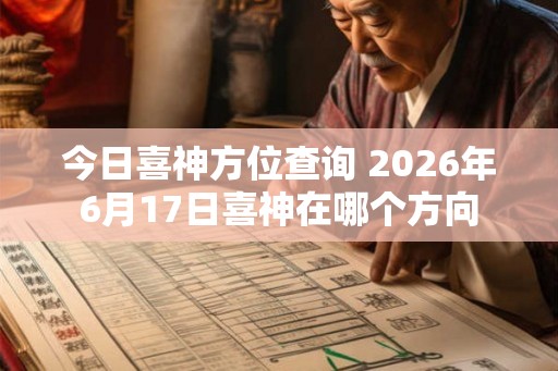 今日喜神方位查询 2026年6月17日喜神在哪个方向