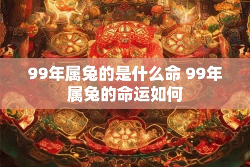 99年属兔的是什么命 99年属兔的命运如何