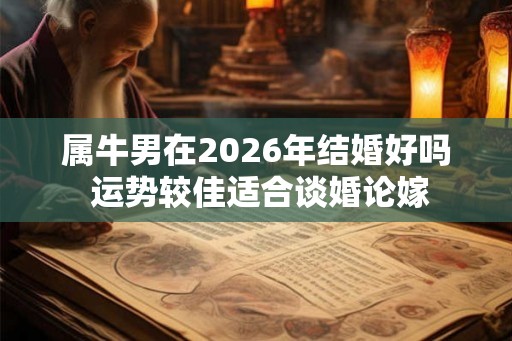 属牛男在2026年结婚好吗 运势较佳适合谈婚论嫁