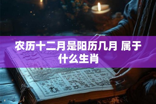 农历十二月是阳历几月 属于什么生肖