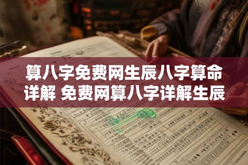 算八字免费网生辰八字算命详解 免费网算八字详解生辰八字命运