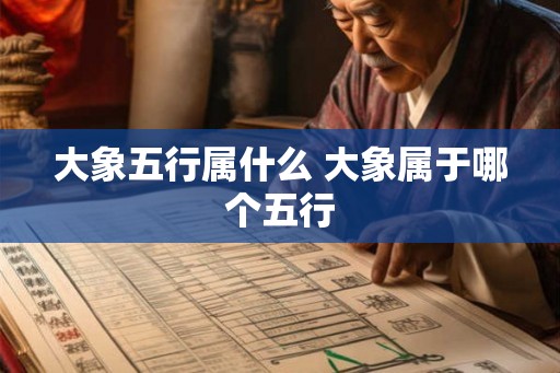 大象五行属什么 大象属于哪个五行