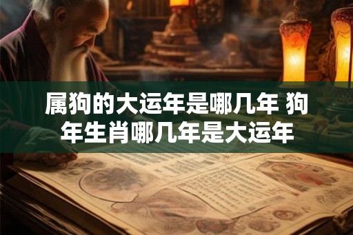 属狗的大运年是哪几年 狗年生肖哪几年是大运年