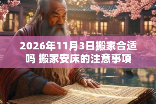 2026年11月3日搬家合适吗 搬家安床的注意事项