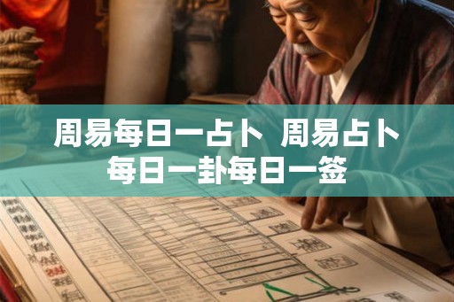 周易每日一占卜  周易占卜每日一卦每日一签