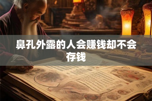 鼻孔外露的人会赚钱却不会存钱