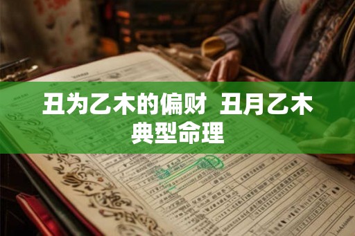 丑为乙木的偏财  丑月乙木典型命理