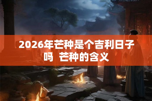 2026年芒种是个吉利日子吗  芒种的含义