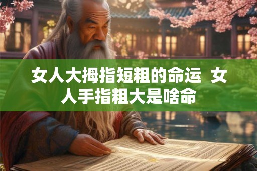 女人大拇指短粗的命运  女人手指粗大是啥命