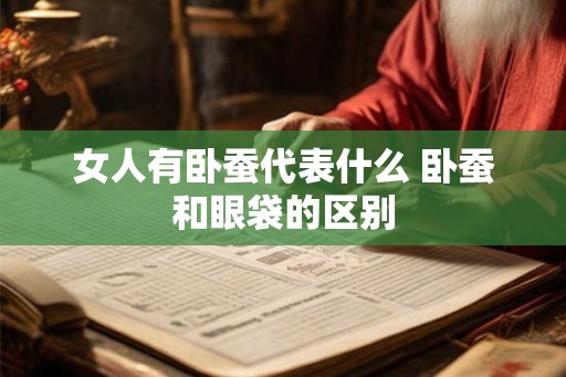 女人有卧蚕代表什么 卧蚕和眼袋的区别