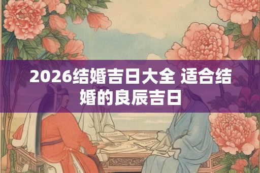 2026结婚吉日大全 适合结婚的良辰吉日