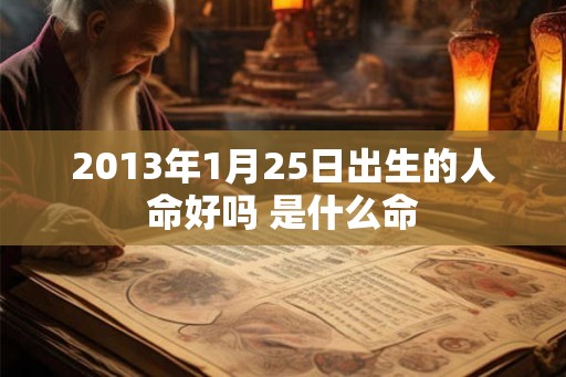 2013年1月25日出生的人命好吗 是什么命