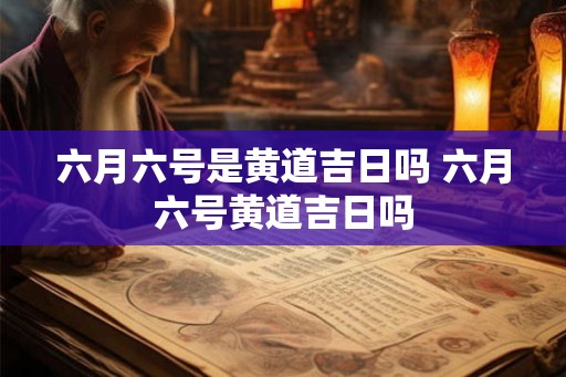 六月六号是黄道吉日吗 六月六号黄道吉日吗