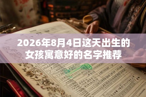 2026年8月4日这天出生的女孩寓意好的名字推荐