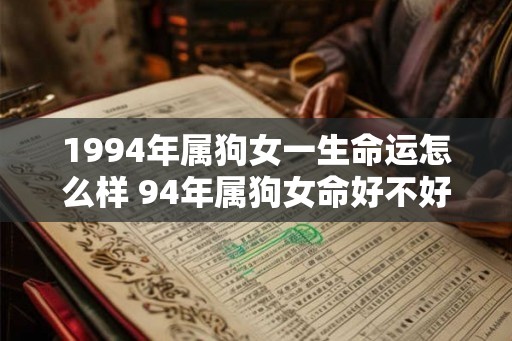 1994年属狗女一生命运怎么样 94年属狗女命好不好