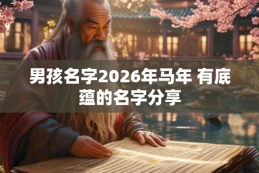 男孩名字2026年马年 有底蕴的名字分享