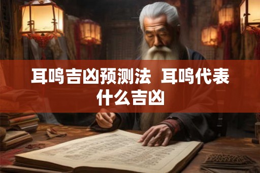 耳鸣吉凶预测法 耳鸣代表什么吉凶 耳鸣吉凶预测法 耳鸣代表什么吉凶