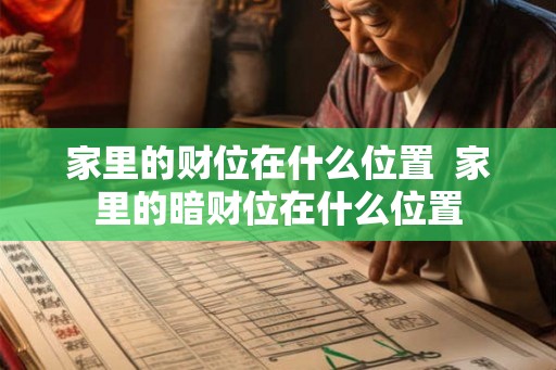家里的财位在什么位置 家里的暗财位在什么位置 家里的财位在什么位置 家里的暗财位在什么位置
