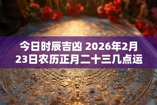 今日时辰吉凶 2026年2月23日农历正月二十三几点运气最好