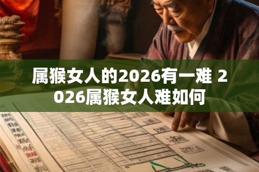 属猴女人的2026有一难 2026属猴女人难如何