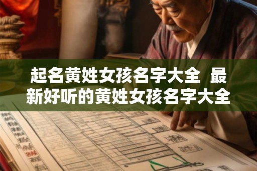 起名黄姓女孩名字大全  最新好听的黄姓女孩名字大全