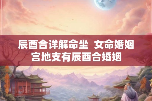 辰酉合详解命坐  女命婚姻宫地支有辰酉合婚姻