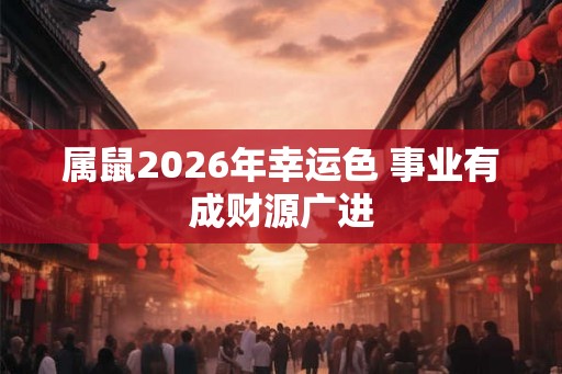 属鼠2026年幸运色 事业有成财源广进