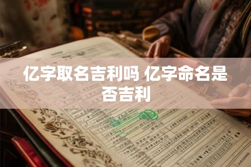 亿字取名吉利吗 亿字命名是否吉利