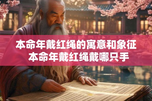 本命年戴红绳的寓意和象征  本命年戴红绳戴哪只手