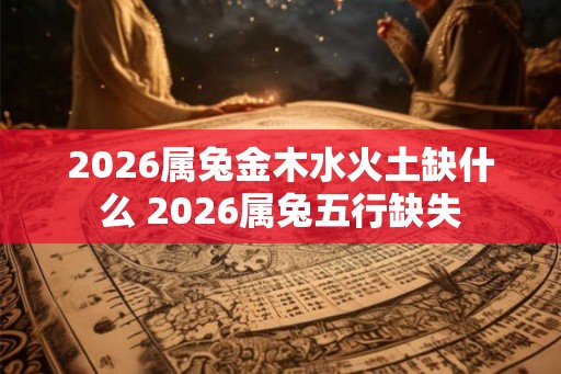 2026属兔金木水火土缺什么 2026属兔五行缺失