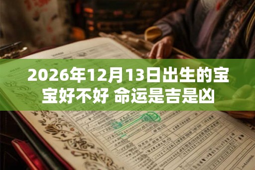 2026年12月13日出生的宝宝好不好 命运是吉是凶