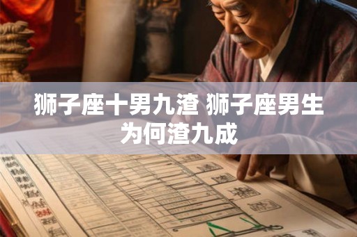 狮子座十男九渣 狮子座男生为何渣九成