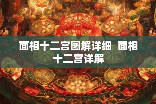 面相十二宫图解详细  面相十二宫详解