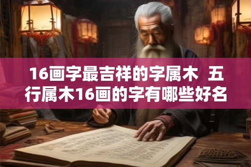 16画字最吉祥的字属木  五行属木16画的字有哪些好名