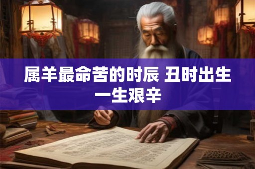 属羊最命苦的时辰 丑时出生一生艰辛