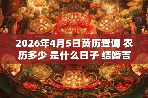 2026年4月5日黄历查询 农历多少 是什么日子 结婚吉时