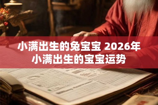 小满出生的兔宝宝 2026年小满出生的宝宝运势