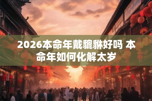 2026本命年戴貔貅好吗 本命年如何化解太岁 2026本命年戴貔貅好吗 本命年如何化解太岁