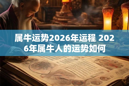 属牛运势2026年运程 2026年属牛人的运势如何