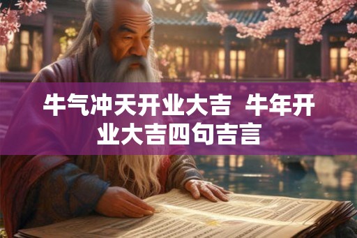 牛气冲天开业大吉  牛年开业大吉四句吉言