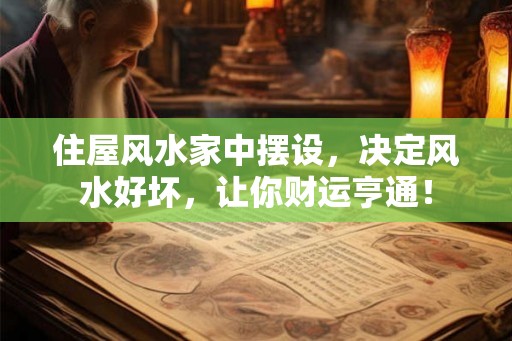 住屋风水家中摆设，决定风水好坏，让你财运亨通！