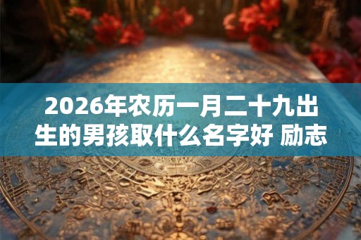 2026年农历一月二十九出生的男孩取什么名字好 励志向上的名字推荐
