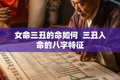 女命三丑的命如何  三丑入命的八字特征