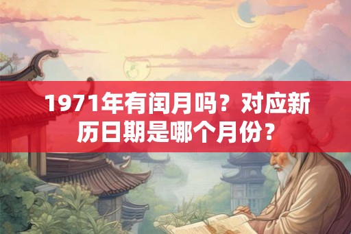 1971年有闰月吗？对应新历日期是哪个月份？